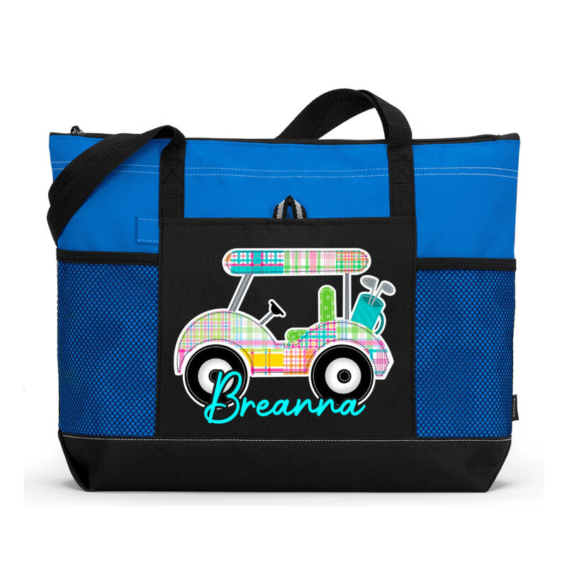Golf Cart Tote Bag, Personalized Sports Tote Bag, Custom Golf Tote Bag