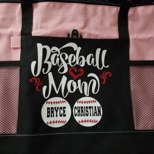 Personalized Baseball Mom (2, 3 or 4 Player) Lightweight Tote Bag, Custom Baseball Mom Tote, Baseball Aunt Tote Bag photo review