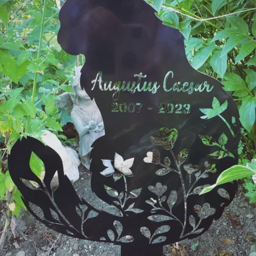 Personalized Fluffy Cat Memorial Stake, Metal Stake, Fluffy Cat Loss, Sympathy Sign, Pet Grave Markers, Remembrance Stake, Flower Fluffy Cat photo review